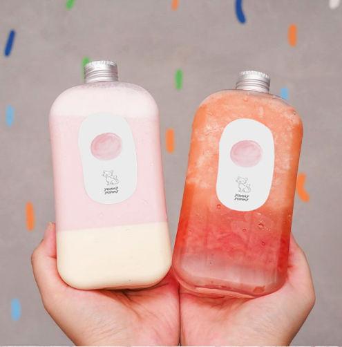 SGS ODM Botol Minuman Plastik 12 Oz Untuk Minum Teh Susu Smoothie 1