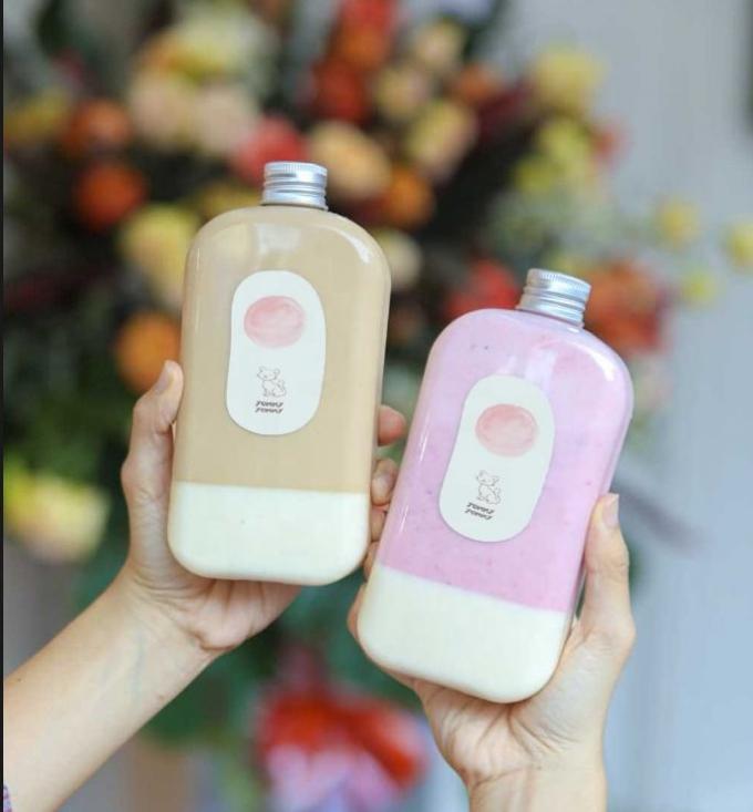 SGS ODM Botol Minuman Plastik 12 Oz Untuk Minum Teh Susu Smoothie 4