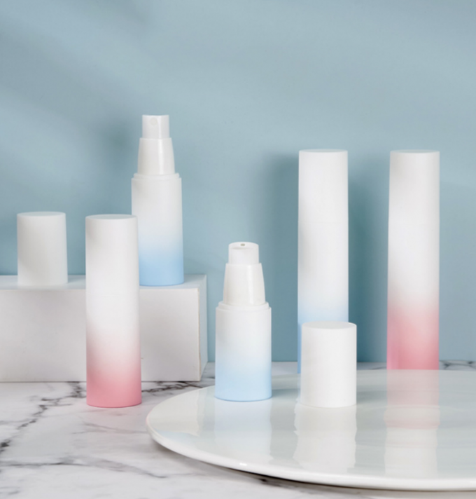 Frosted Pengap Lotion Semprot Wadah Kosmetik Plastik Gradien 50g 3.3*14.5cm 0