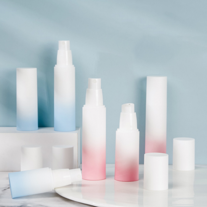 Frosted Pengap Lotion Semprot Wadah Kosmetik Plastik Gradien 50g 3.3*14.5cm 2
