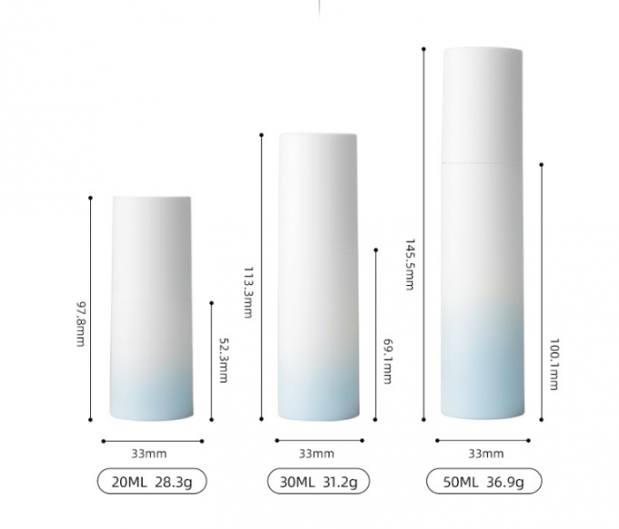 Frosted Pengap Lotion Semprot Wadah Kosmetik Plastik Gradien 50g 3.3*14.5cm 4