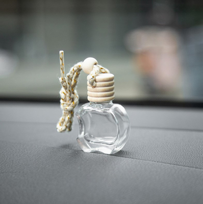 Apple Shape Glass Car Perfume Bottles Essential Oil Diffuser Aromatherapy Car Air Fresher With Wire