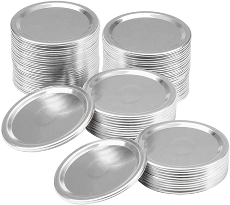 Dia 3.38in Reusable Mason Glass Mason Jar Lids Aluminum Cylinder Containers 86mm