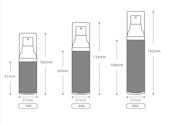 ODM Vacuum Plastic Cosmetic Containers 50 Gm