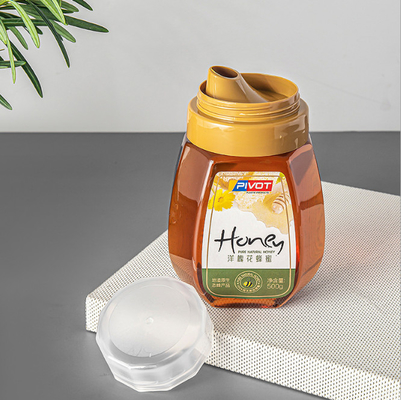 0.7L Plastic Honey Bottles Reflux Inlet Sealing Jars Hot Stamping