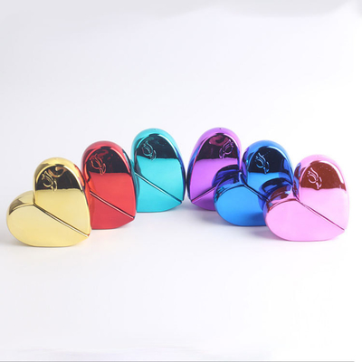 Cosmetic Heart Shaped Perfume Pocket Spray Bottle ODM 20ml Blue Purple