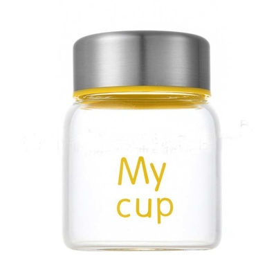 QZH ISO9001 Bird Nest Custom Printed Glass Jars Transparent Personalised 60*80mm