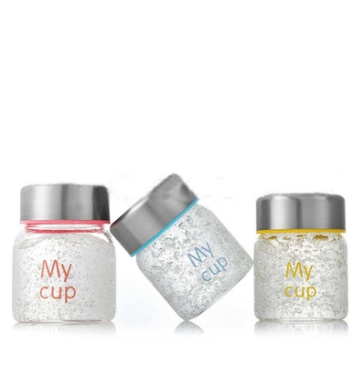 QZH ISO9001 Bird Nest Custom Printed Glass Jars Transparent Personalised 60*80mm