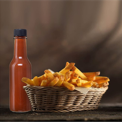 Hot Sauce Empty Amber Glass Storage Bottles 150ml Antitear QZH