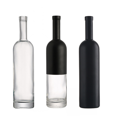 Green Red Wine Colored Clear Black Glass Wine Bottle Luxury Recycled 750Ml