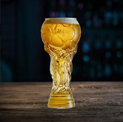 Good price Gelas Minum Clear Beer Glass Cup 16oz Qatar World Cup Trophy Berbentuk on line
