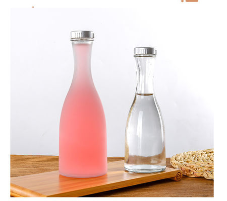 Good price Toples Kaca 250ml 375ml 500ml Botol Penyimpanan Kaca Botol Jus Minuman Buah on line
