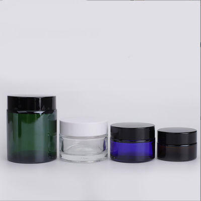 Good price 5g 10g 15g 20g 30g 50g 100g Black Clear Amber Purple Glass Cream Jar Dengan Tutup Plastik on line