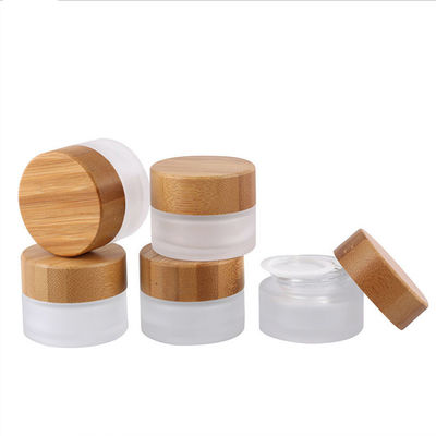 Good price 5 Sampai 15ml Toples Kaca Buram Kosmetik Dengan Tutup Kayu on line