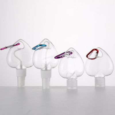 Good price 60ml 50ml Alkohol Botol Semprot Gantungan Kunci Kosong Kait Jantung PET on line